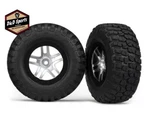Traxxas 6873X Black Chrome Wheels Bf Goodrich S1 TIRES(2) Slash 2WD-R 4WD-F/R New. Price: $24.95.