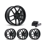 Set Of 17" Gloss Black Alloy Wheel Rims 5X114.3 Fits Nissan Kicks, RTX1Y 5LUG New. Price: $836.09.