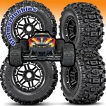 Traxxas Maxx Mounted Sledgehammer Tires & Black Wheels TRA8973 Set Of 4 New. Price: $83.90.