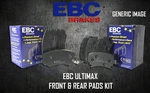 New Ebc Ultimax Front And Rear Brake Pads Braking Oe Quality PADKIT628. Price: $148.31.