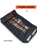 Welkinland 18-POCKETS Waxed Canvas Tool Roll, Bag Heavy-duty Open. Price: $19.99.