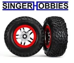 Traxxas 6891 Tires & Satin Split-spoke Chrome Beadlock Style Wheels Slash TRA1 New. Price: $25.95.