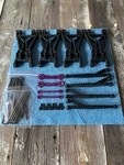 Hpi Savage 4.6 Xl 5.9 F/r Suspension A-arms Links Captured Pins & Brace Set Used. Price: $25.58.
