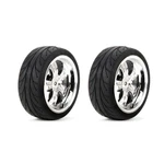 Losi Mounted Fr 5-SPOKE Wheel/tire 54X26MM Chrome LOS43038 Elec Car/truck New. Price: $34.99.