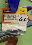 Dubro 109 Spring Steel Kwik-link Clevis (2) Newinpackage Shipped. Price: $9.10.