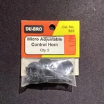 Du-bro Micro Adjustable Control Horn Package Of 2 )( Cat. # 935 New. Price: $6.99.