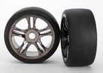 Traxxas 6479 Tires & Wheels, Assembled, Glued (split-spoke, Black Chrome New. Price: $49.95.