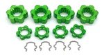 X-maxx Ultimate Wheel Hubs, Green 17MM Splined Serrated Nuts Traxxas 77097-4 Used. Price: $27.47.