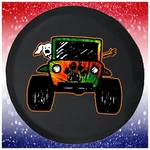 Funny Spare Tire Cover Tie Dye Paw Print Wave Girl Fits Jeep Camper Rv New. Price: $59.95.