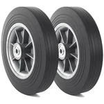Ar-pro (2-PACK) 10'' X 2'' Flat Free Solid Rubber Tire And Wheel, 1/2", Black New. Price: $48.91.