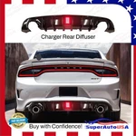 Fit For 2015-2023 Dodge Charger Srt Dual Exhaust Gloss Black W/led Rear Diffuser New. Price: $199.99.