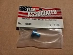 New Old Stock Team Associated Shock Cap Blue Aluminum Anodized #6439. Price: $19.95.