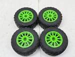 4X Dry Cracking Traxxas Rally Gravel Pattern Premounted Tires Green Wheels 1187 Used. Price: $16.99.